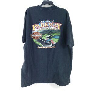 Harley-Davidson Parkway Swannanoa NC Black Short Sleeve Mens 2XL Tee Shirt